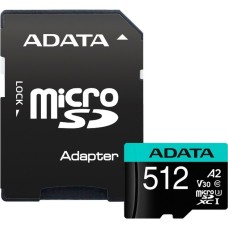 ADATA Premier Pro 512 GB microSDXC, Speicherkarte(UHS-I U3, Class 10, V30, A2)