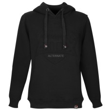 ALTERNATE ATTAX Hoodie (Logo geprägt) M, Pullover(schwarz)