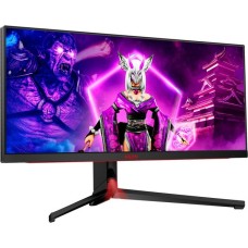 AOC AGON AG344UXM, Gaming-Monitor(87 cm (34 Zoll), schwarz/rot, WQHD, IPS, Adaptive-Sync, HDR, 170Hz Panel, Outlet)