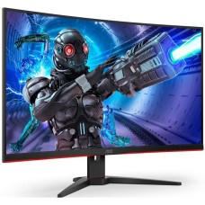 AOC C32G2ZE/BK, Gaming-Monitor(80 cm (32 Zoll), schwarz/rot, FullHD, VA, Curved, AMD Free-Sync, 240Hz Panel)