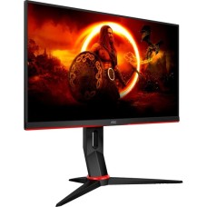 AOC Q24G2A/BK, Gaming-Monitor(60.4 cm (23.8 Zoll), schwarz/rot, QHD, HDMI, DisplayPort, Free-Sync, G-Sync kompatibel, 165Hz Panel)