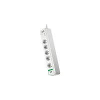 APC Essential SurgeArrest PM5T-GR, mit Schalter, Steckdosenleiste(weiß, 1,8 Meter Kabel, Überspannungsschutz)