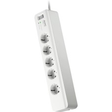APC Essential SurgeArrest PM5-GR, 5-fach, Steckdosenleiste(weiß, 1,8 Meter Kabel, Überspannungsschutz, Schalter)