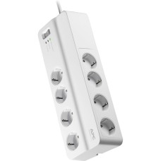 APC Essential SurgeArrest PM8-GR, 8-fach, Steckdosenleiste(weiß, 2 Meter Kabel, Überspannungsschutz, Schalter)
