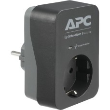 APC Essential SurgeArrest PME1WB-GR, Überspannungsschutz(schwarz, mit Netzfilter)