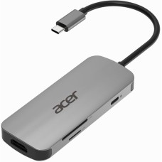 Acer Multi-Port Adapter, Dockingstation(silber, USB-C, HDMI, USB-A)