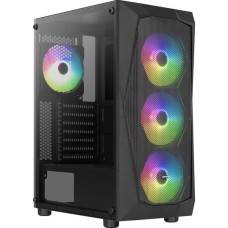 Aerocool Falcon G-BK-v2, Tower-Gehäuse(schwarz, Tempered Glass, Outlet)
