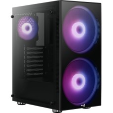 Aerocool Python, Tower-Gehäuse(schwarz, Tempered Glass)