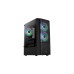 Aerocool Quantum Mesh-G-BK-v3, Tower-Gehäuse(schwarz/grau, Seitenteil aus Tempered Glass)
