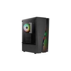 Aerocool Wave-G-BK-v3, Tower-Gehäuse(schwarz, Gehärtetes Glas)