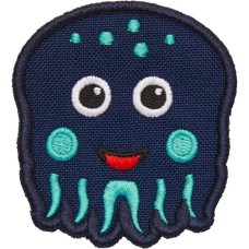 Affenzahn Klett-Badge Oktopus, Patch(blau)