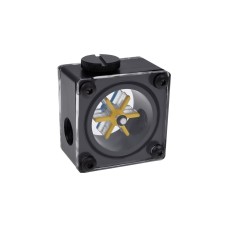 Alphacool Eisflügel Durchflussanzeiger G1/4 eckig - Acetal(schwarz)