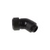 Alphacool Eiszapfen 13mm HardTube Anschraubtülle 45° drehbar, Verbindung(schwarz, G1/4 für Acryl-Messingrohre - Deep Black)