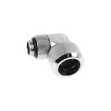 Alphacool Eiszapfen 16mm HardTube Anschraubtülle 90° drehbar, Verbindung(chrom, G1/4 für Acryl-Messingrohre - Chrome)