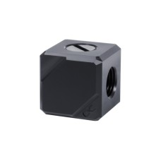 Alphacool Eiszapfen Anschlussterminal 4-Fach G1/4 IG, Verbindung(schwarz, Black Acetal)