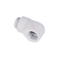 Alphacool Eiszapfen L-Verbinder drehbar G1/4 AG auf G1/4 IG - White, Verbindung(weiß, für weiche Schläuche (PVC, Silikon, Neoprene))