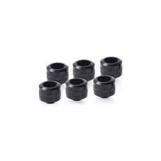 Alphacool Eiszapfen PRO 16mm HardTube Fitting G1/4 - Deep Black Sixpack, Verbindung(schwarz, 6 Stück)