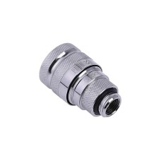 Alphacool Eiszapfen Schnellverschluss Kupplung G1/4 AG - Chrome, Verbindung(chrom, für weiche Schläuche (PVC, Silikon, Neoprene))