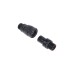 Alphacool Eiszapfen Schnellverschlusskupplungsset mit Doppel Schottverschraubung G1/4 IG - Deep Black, Verbindung(schwarz (matt), für weiche Schläuche (PVC, Silikon, Neoprene))