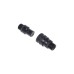 Alphacool Eiszapfen Schnellverschlusskupplungsset mit Doppel Schottverschraubung G1/4 IG - Deep Black, Verbindung(schwarz (matt), für weiche Schläuche (PVC, Silikon, Neoprene))