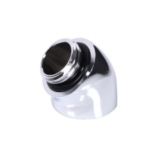 Alphacool Eiszapfen Winkeladapter 45° G1/4 AG auf G1/4 IG - chrome, Verbindung(chrom)