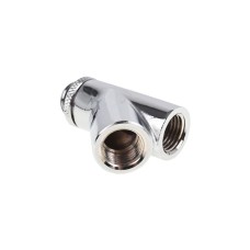 Alphacool Eiszapfen Y-Verbinder 45° - G1/4 drehbar, Verbindung(chrom, 2x Innen 1x Außengewinde - Chrome)