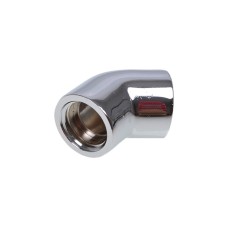 Alphacool HF L-Verbinder 45° G1/4 IG auf G1/4 IG - Chrome, Verbindung(chrom, für weiche Schläuche (PVC, Silikon, Neoprene))