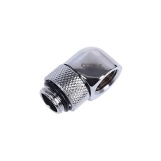 Alphacool HF L-Verbinder G1/4 AG drehbar auf G1/4 IG - Chrome, Verbindung(chrom, für weiche Schläuche (PVC, Silikon, Neoprene))