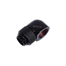 Alphacool HF L-Verbinder G1/4 AG drehbar auf G1/4 IG - Deep Black, Verbindung(schwarz, für weiche Schläuche (PVC, Silikon, Neoprene))