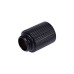 Alphacool HF Verlängerung G1/4 auf G1/4 20mm - Deep Black, Verbindung(schwarz (matt), für weiche Schläuche (PVC, Silikon, Neoprene))