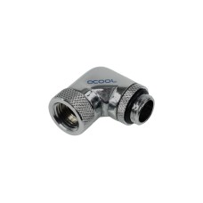 Alphacool HF Winkeladapter 90° drehbar G1/4 AG auf G1/4 IG - Chrome, Verbindung(chrom)