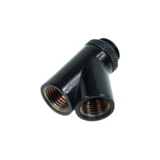 Alphacool HF Y-45° Verbinder - G1/4 drehbar, Kupplung(schwarz)