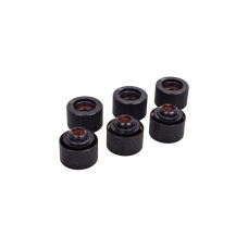 Alphacool HT 16mm HardTube Anschraubtülle G1/4, Verbindung(schwarz, 6 Stück)