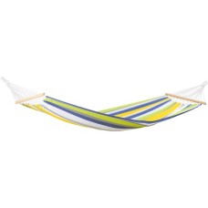 Amazonas Tonga Kolibri AZ-1066105, Camping-Hängematte(gelb/blau, Mit Spreizstäben)