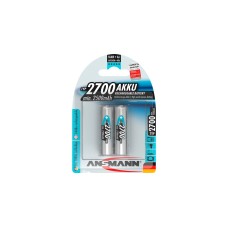 Ansmann 2700mAh, Akku(silber, 2x AA (Mignon))