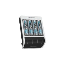 Ansmann Comfort Smart + 4x AA 2100mAh, Ladegerät(weiß/schwarz, inkl. 4x AA-Akkus mit 2100 mAh)