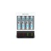 Ansmann Comfort Smart + 4x AA 2100mAh, Ladegerät(weiß/schwarz, inkl. 4x AA-Akkus mit 2100 mAh)