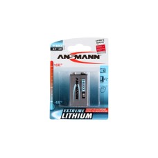 Ansmann Extreme Lithium 9V-Block, Batterie(silber, 1x Lithium)