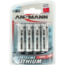 Ansmann Extreme Lithium Mignon AA, Batterie(silber, 4 Stück)