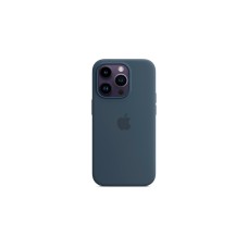 Apple Silikon Case mit MagSafe, Handyhülle(blaugrau, Sturmblau, iPhone 14 Pro)