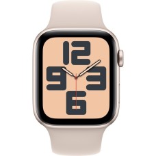 Apple Watch SE (2023), Smartwatch(Polarstern, 44 mm, Sportarmband, Aluminium, Cellular)