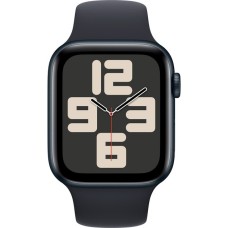 Apple Watch SE (2023), Smartwatch(dunkelblau/dunkelblau, 44 mm, Sportarmband, Aluminium, Cellular)