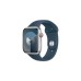 Apple Watch Series 9, Smartwatch(silber/dunkelblau, Aluminium, 45 mm, Sportarmband, Cellular)