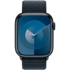 Apple Watch Series 9, Smartwatch(dunkelblau/dunkelblau, Aluminium, 45 mm, Sport Loop, Cellular)