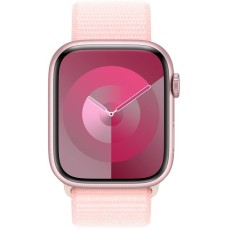 Apple Watch Series 9, Smartwatch(roségold/rosé, Aluminium, 45 mm, Sport Loop, Cellular)