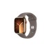 Apple Watch Series 9, Smartwatch(gold/braun, Edelstahl, 45 mm, Sportarmband, Cellular)