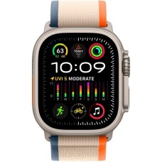 Apple Watch Ultra 2, Smartwatch(orange/beige, 49 mm, Trail Loop, Titangehäuse, Cellular)