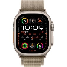 Apple Watch Ultra 2, Smartwatch(olivgrün, 49 mm, Alpine Loop, Titangehäuse, Cellular)