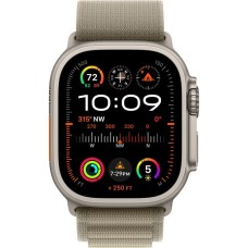 Apple Watch Ultra 2, Smartwatch(olivgrün, 49 mm, Alpine Loop, Titangehäuse, Cellular)