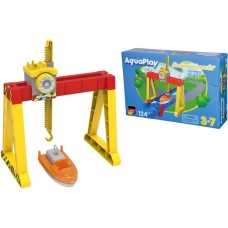 Aquaplay ContainerCrane Set, Bahn(gelb/rot)